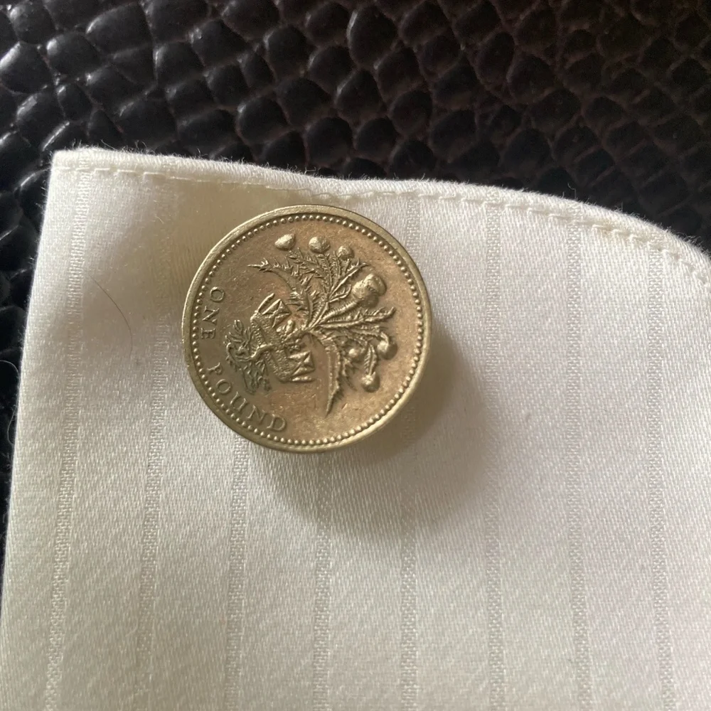 ScotlandWorld Cup Series Thistle Pound Coin Cufflinks  Worhd Cup win 13 June. - Picture 6 of 9